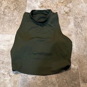 All in Motion Olive Green Workout Tank Top with Built in Bra | Sz S